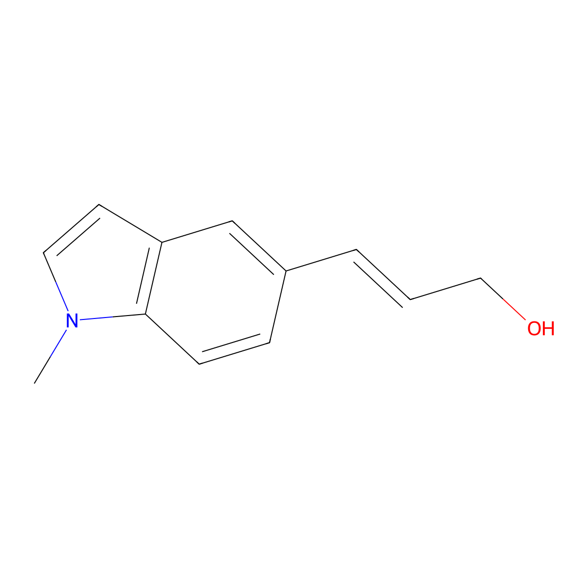3-(1-methyl-1H-indol-5-yl)prop-2-en-1-ol molecular structure, CAS 2229643-90-5