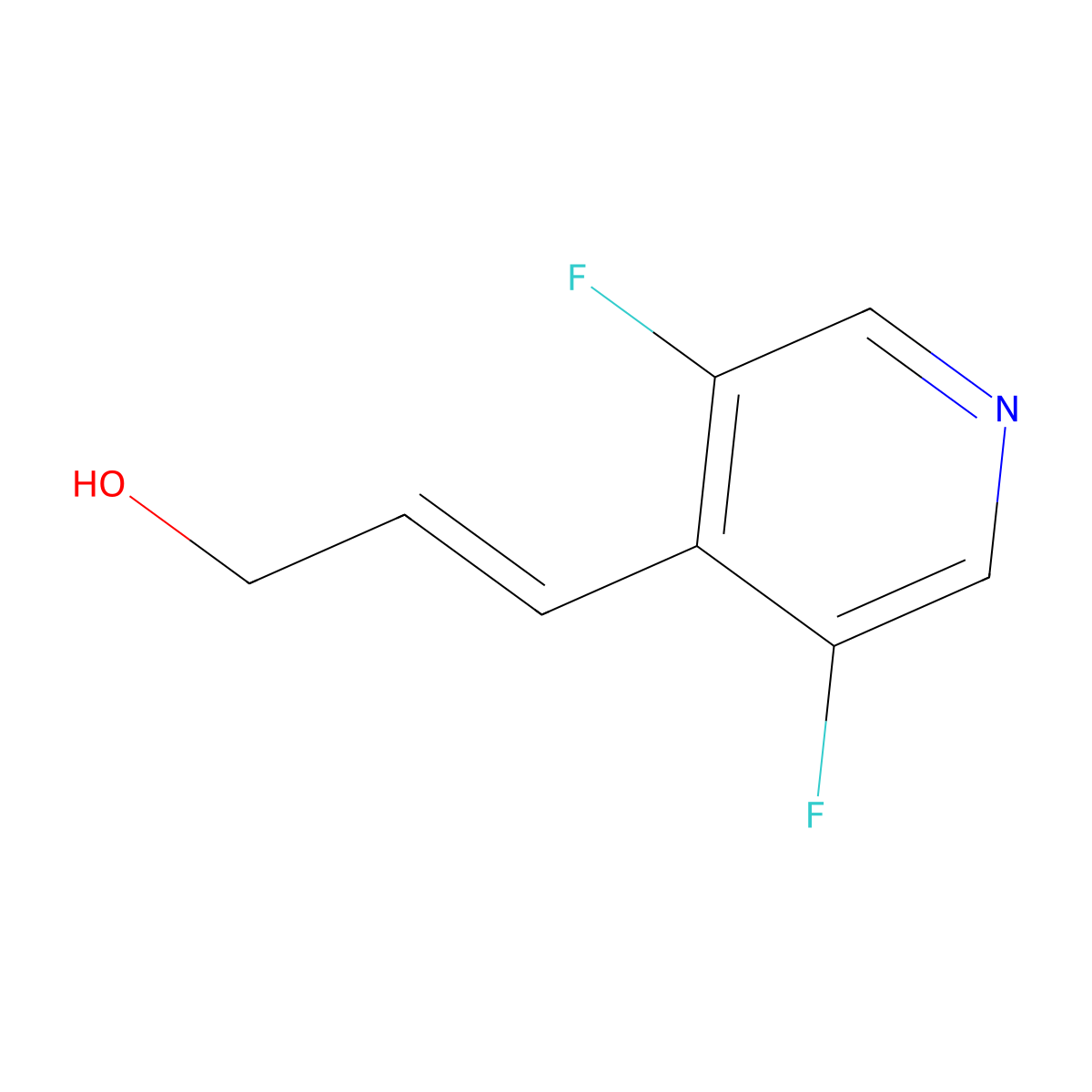 3-(3,5-Difluoropyridin-4-yl)prop-2-en-1-ol molecular structure, CAS 2229645-90-1