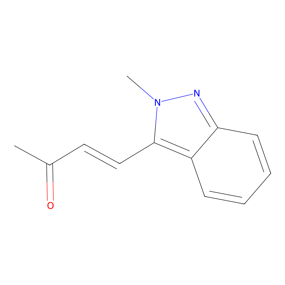 4-(2-methyl-2H-indazol-3-yl)but-3-en-2-one molecular structure, CAS 2229645-93-4