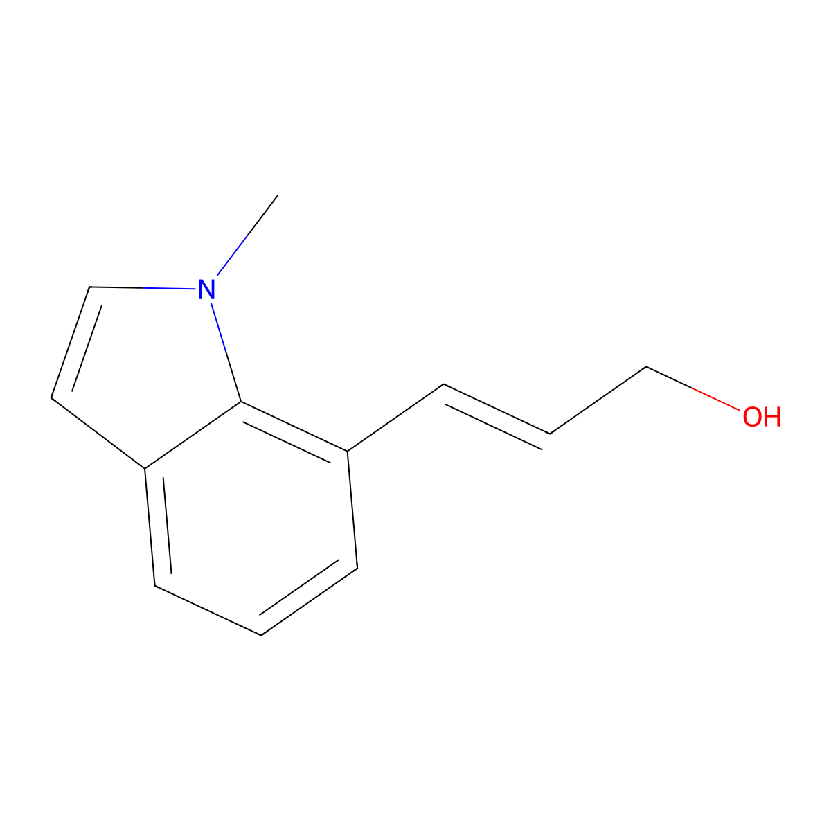 3-(1-methyl-1H-indol-7-yl)prop-2-en-1-ol molecular structure, CAS 2229645-94-5