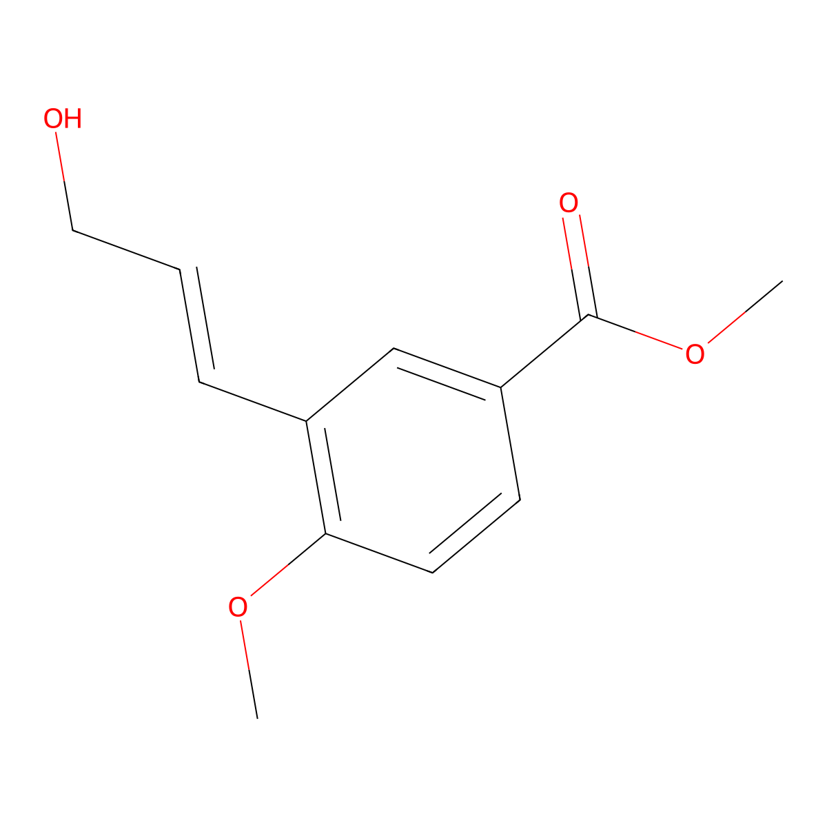 Methyl 3-(3-hydroxyprop-1-en-1-yl)-4-methoxybenzoate molecular structure, CAS 2229647-12-3