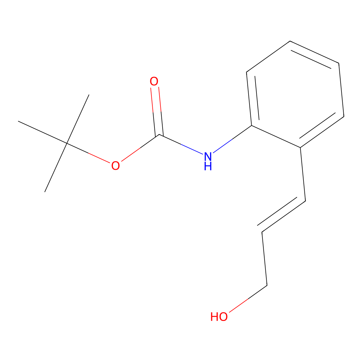 tert-butyl N-[2-(3-hydroxyprop-1-en-1-yl)phenyl]carbamate molecular structure, CAS 2229647-13-4