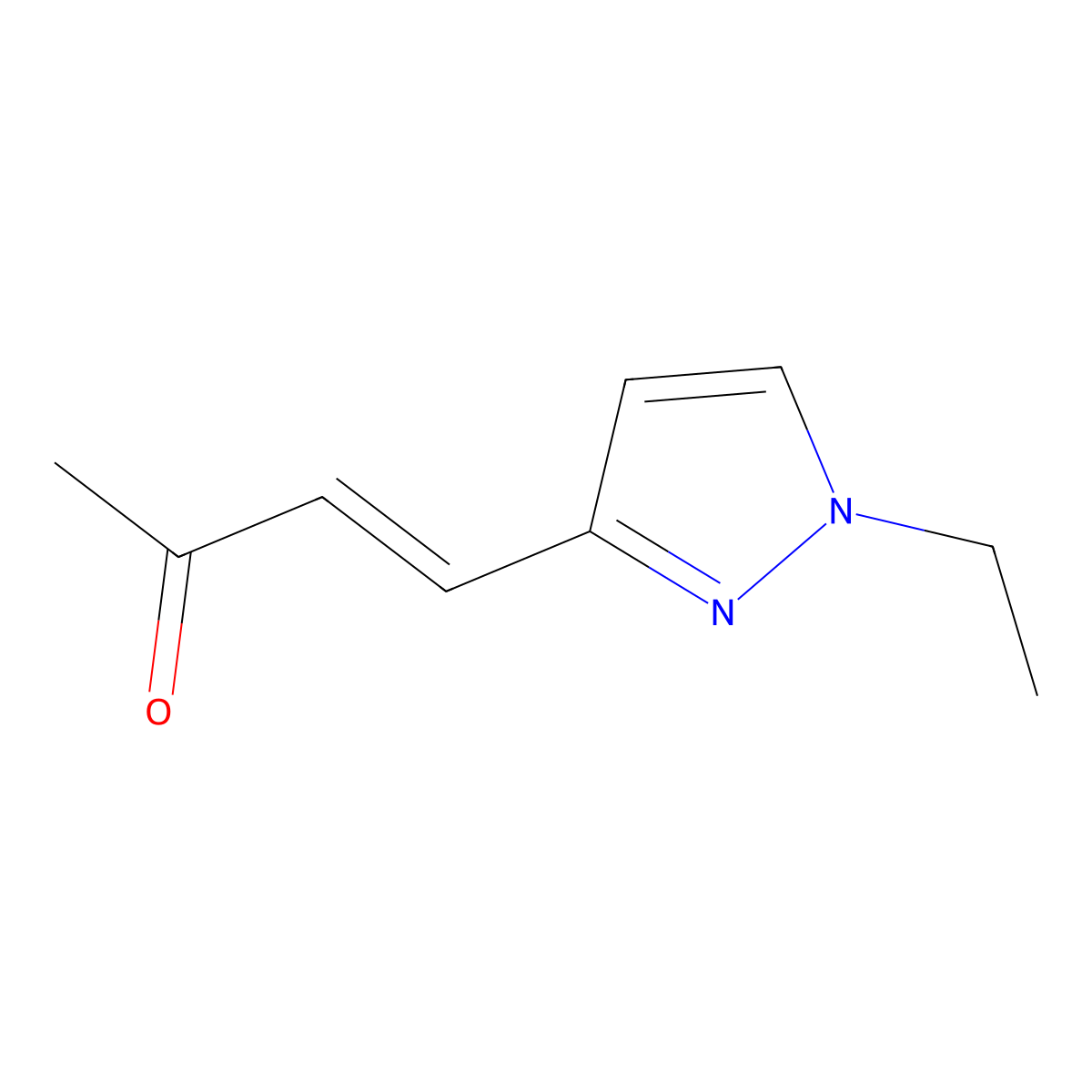 4-(1-ethyl-1H-pyrazol-3-yl)but-3-en-2-one molecular structure, CAS 2229647-78-1