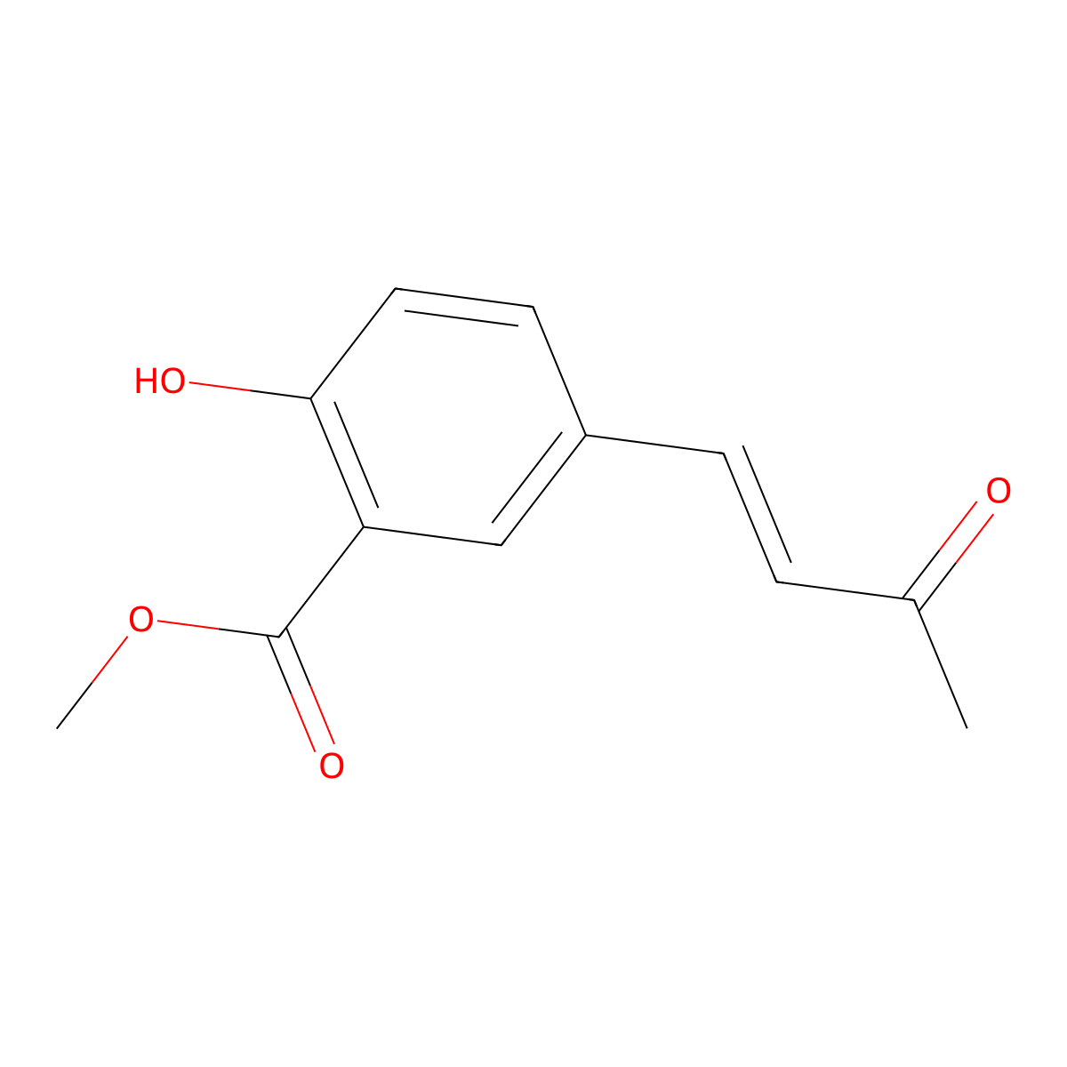 Methyl 2-hydroxy-5-(3-oxobut-1-en-1-yl)benzoate molecular structure, CAS 2229648-19-3