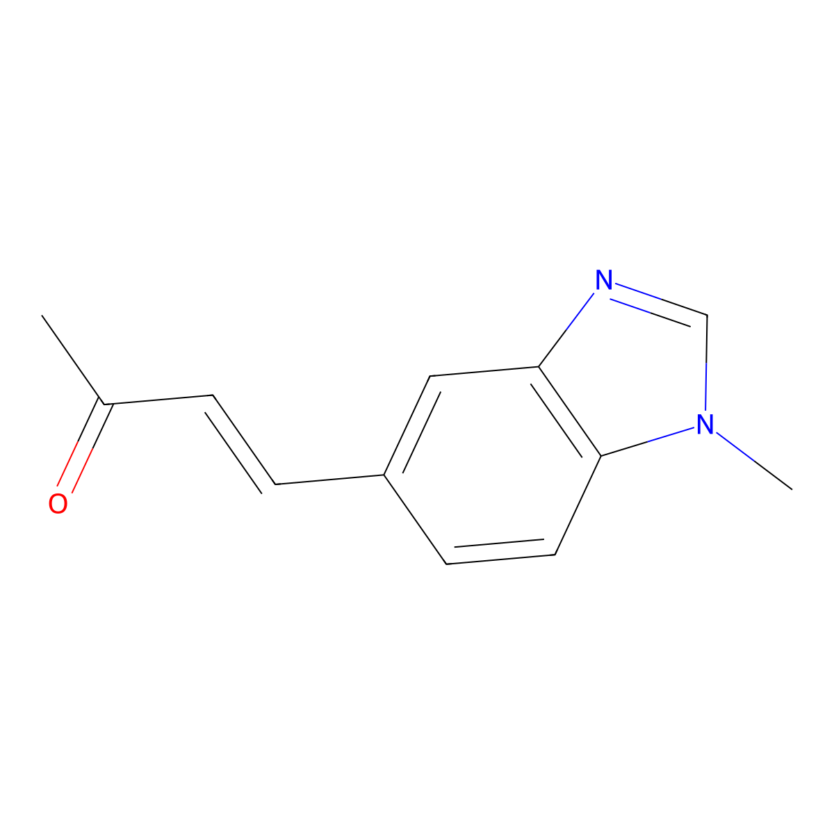 4-(1-methyl-1H-1,3-benzodiazol-5-yl)but-3-en-2-one molecular structure, CAS 2229649-23-2