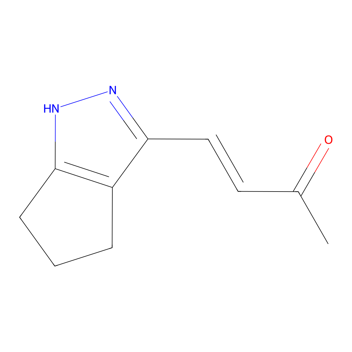 4-{1H,4H,5H,6H-cyclopenta[c]pyrazol-3-yl}but-3-en-2-one molecular structure, CAS 2229649-31-2