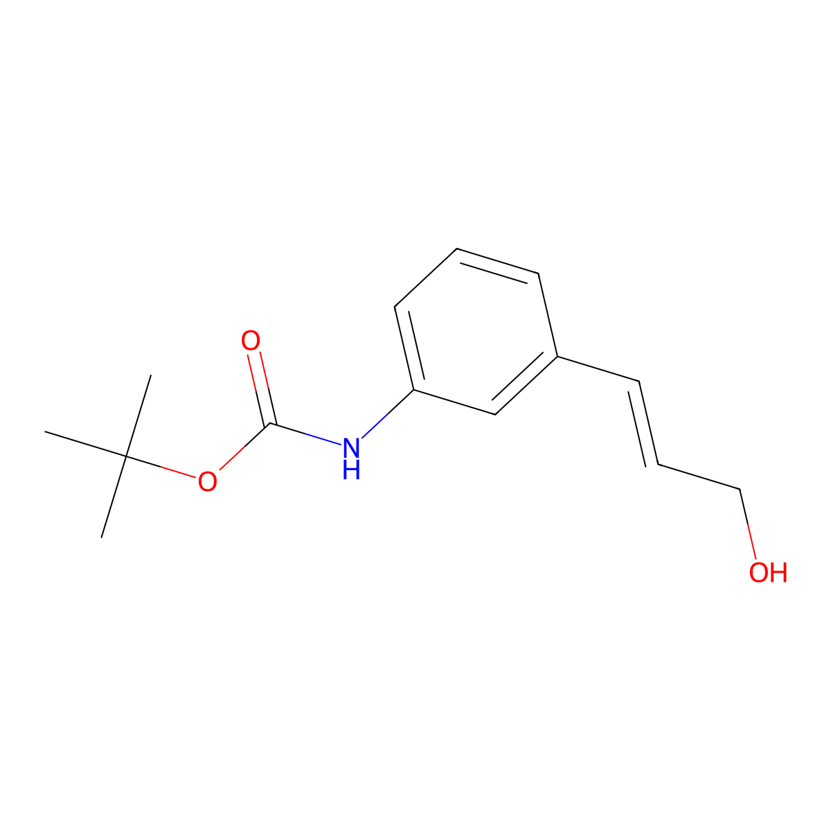 tert-butyl N-[3-(3-hydroxyprop-1-en-1-yl)phenyl]carbamate molecular structure, CAS 2229652-03-1