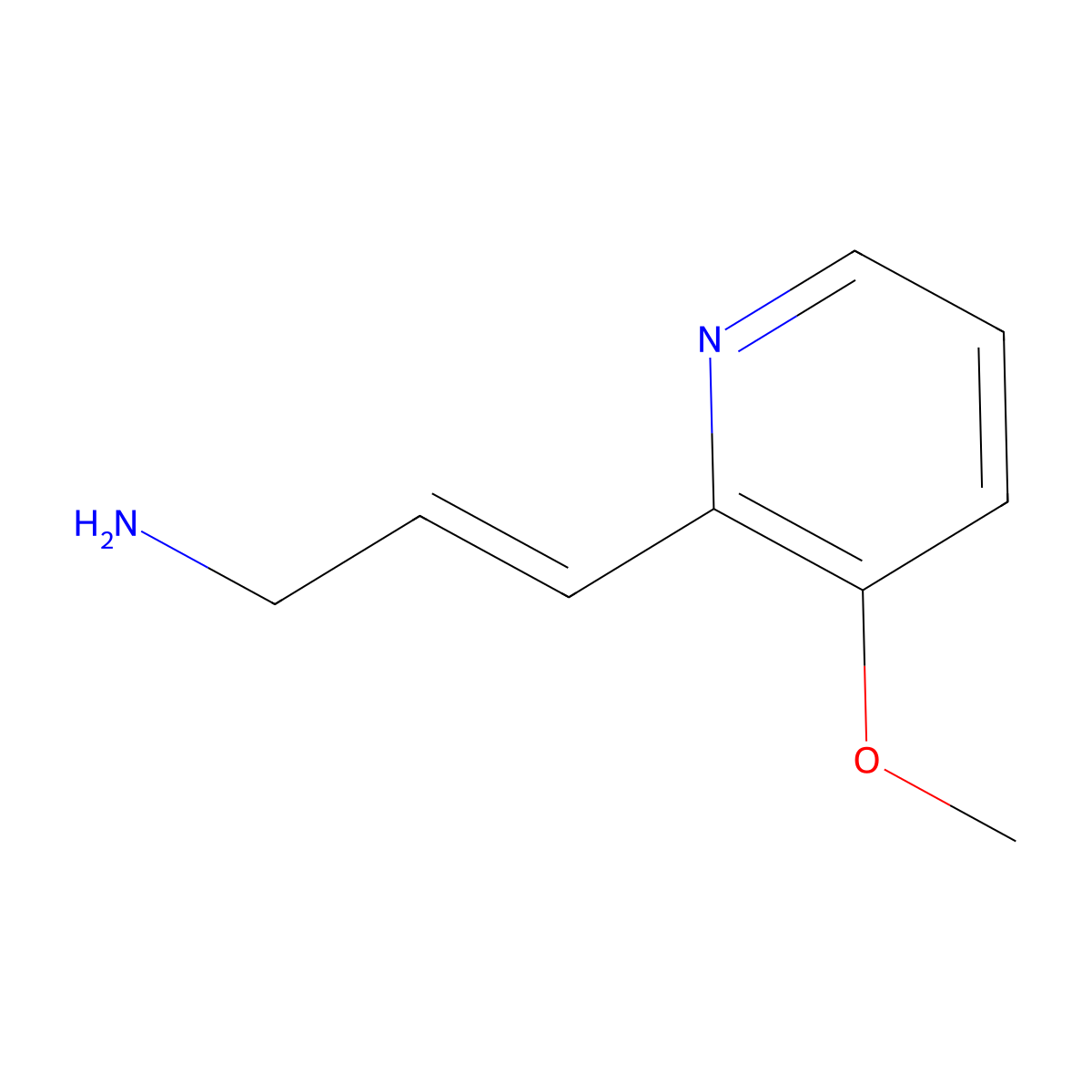 3-(3-Methoxypyridin-2-yl)prop-2-en-1-amine molecular structure, CAS 2229652-25-7