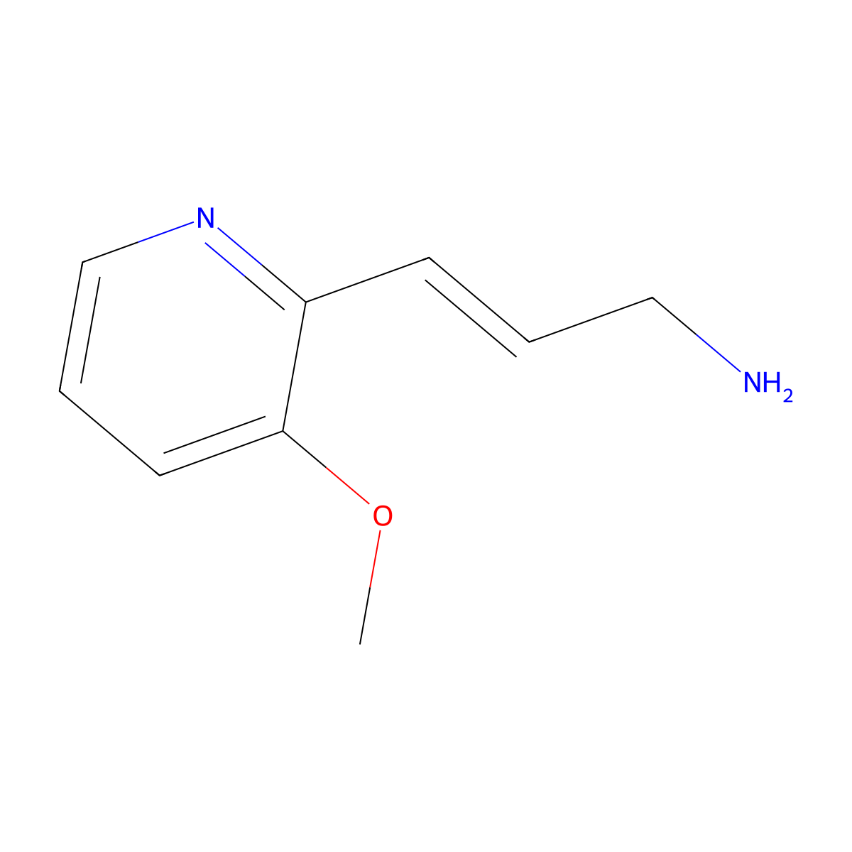 3-(3-Methoxypyridin-2-yl)prop-2-en-1-amine molecular structure, CAS 2229652-25-7