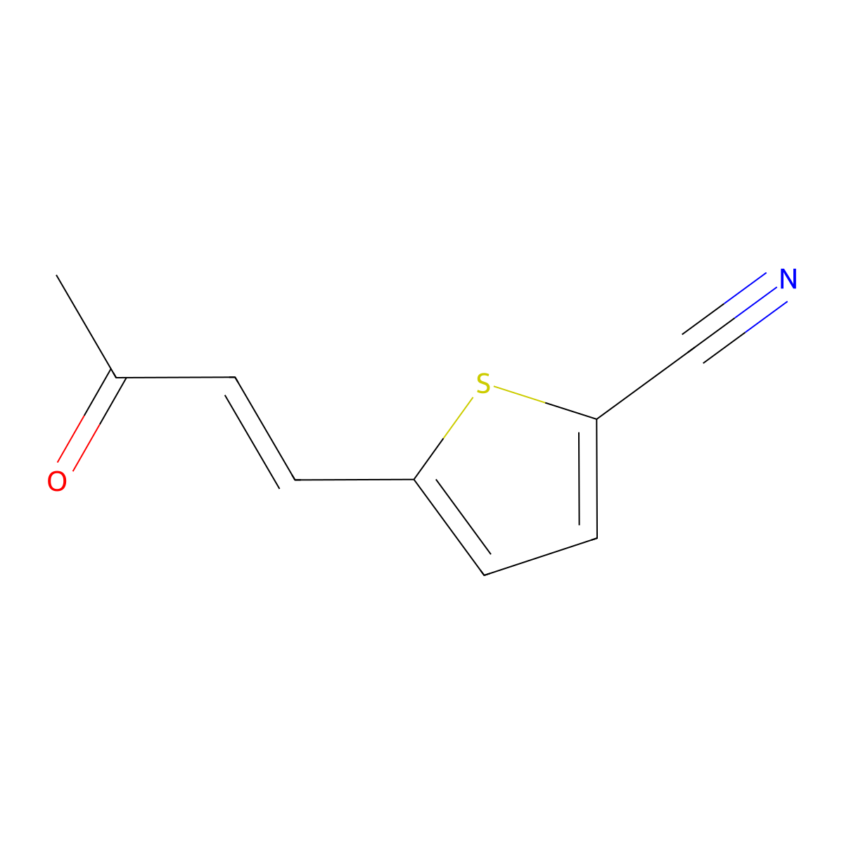 5-(3-Oxobut-1-en-1-yl)thiophene-2-carbonitrile molecular structure, CAS 2229652-77-9