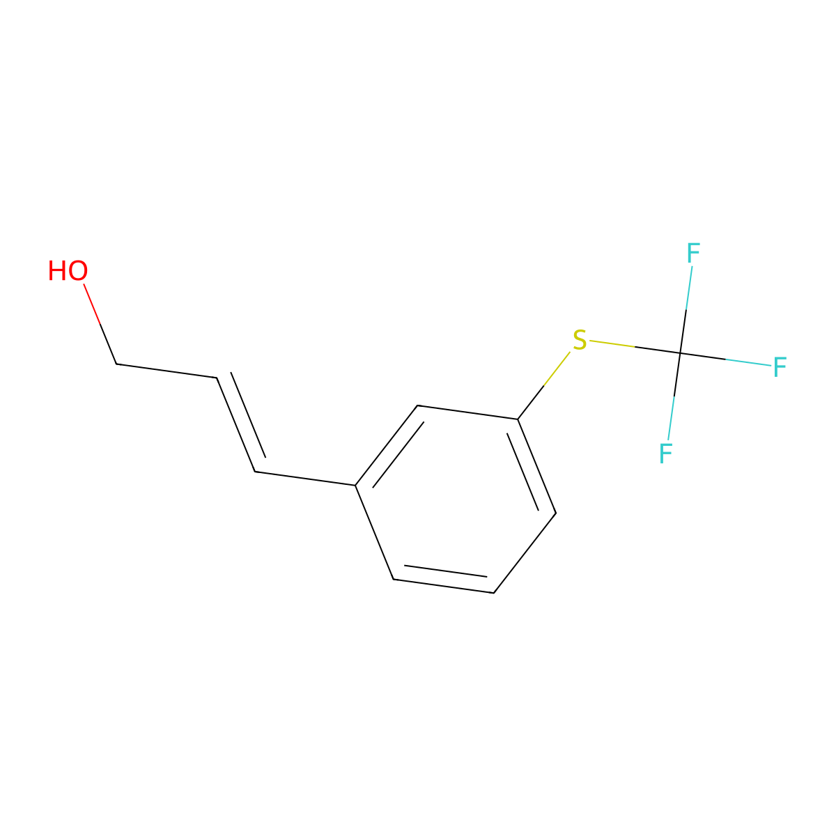 3-{3-[(Trifluoromethyl)sulfanyl]phenyl}prop-2-en-1-ol molecular structure, CAS 2229652-78-0