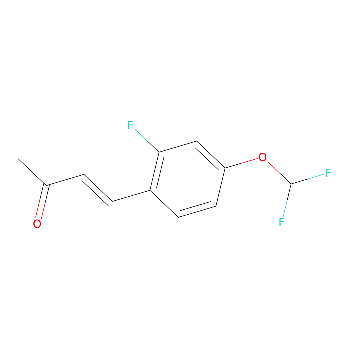4-[4-(Difluoromethoxy)-2-fluorophenyl]but-3-en-2-one molecular structure, CAS 2229653-05-6