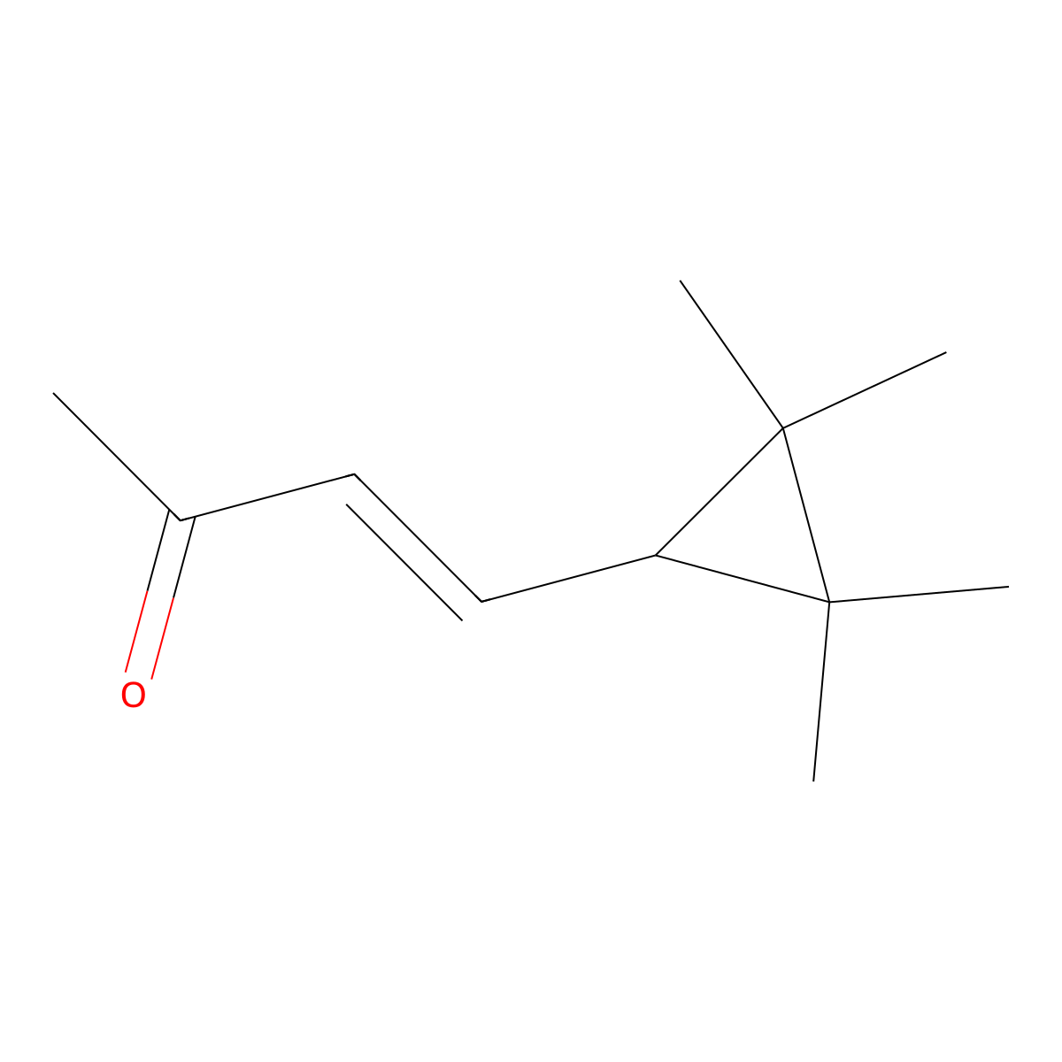 4-(2,2,3,3-Tetramethylcyclopropyl)but-3-en-2-one molecular structure, CAS 2229655-39-2