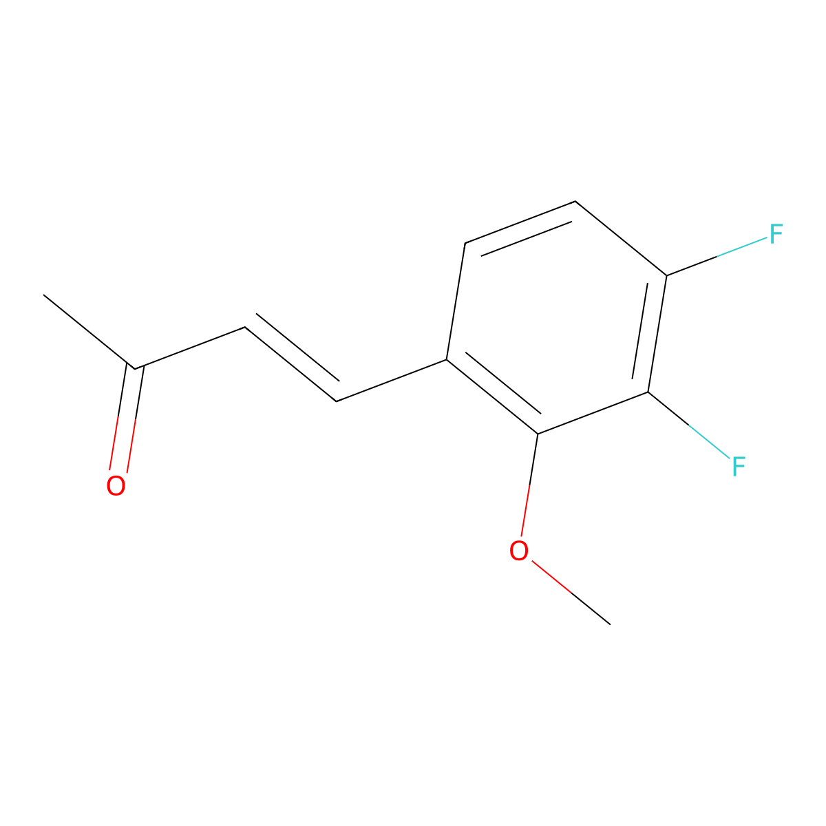 4-(3,4-Difluoro-2-methoxyphenyl)but-3-en-2-one molecular structure, CAS 2229657-14-9