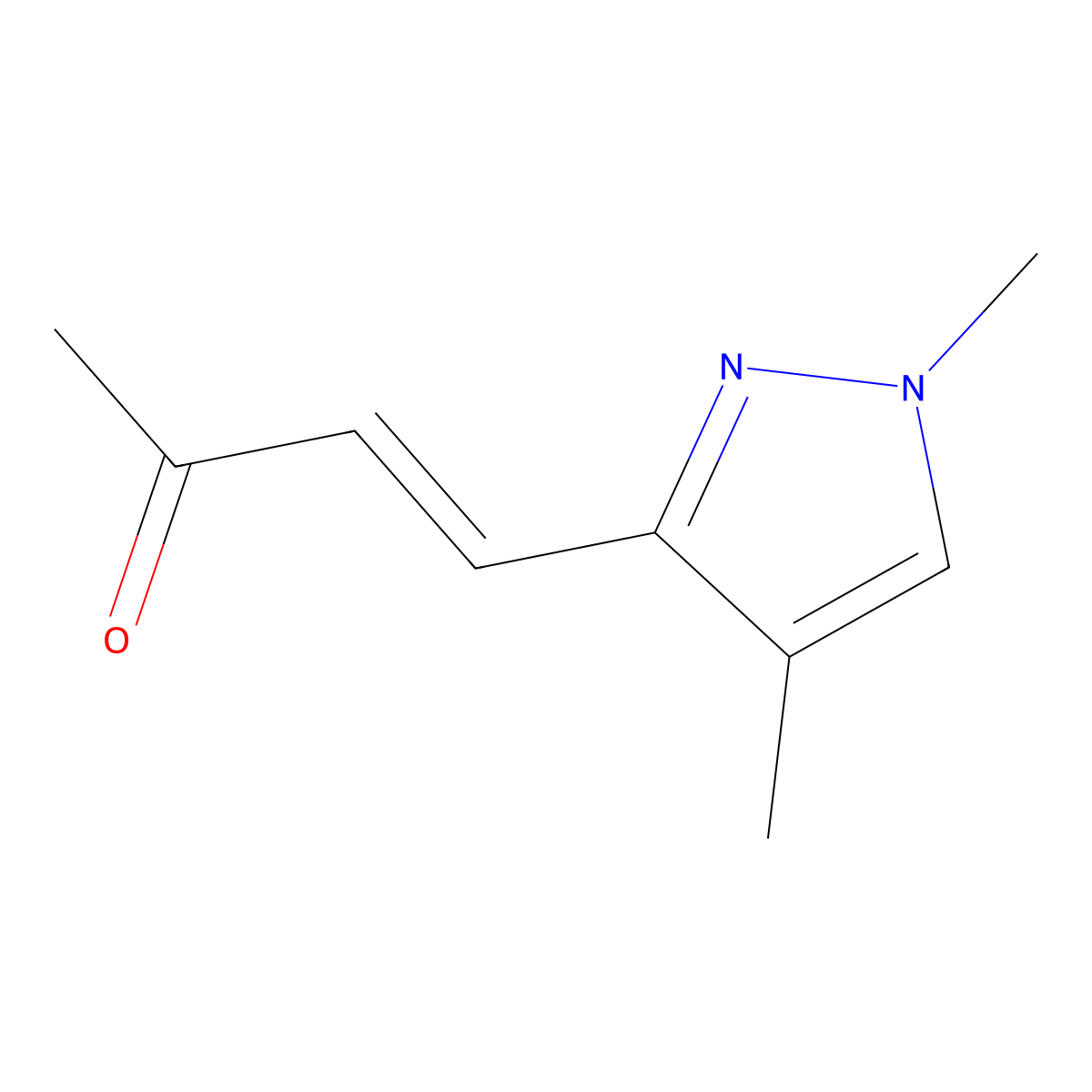 4-(1,4-dimethyl-1H-pyrazol-3-yl)but-3-en-2-one molecular structure, CAS 2229660-10-8