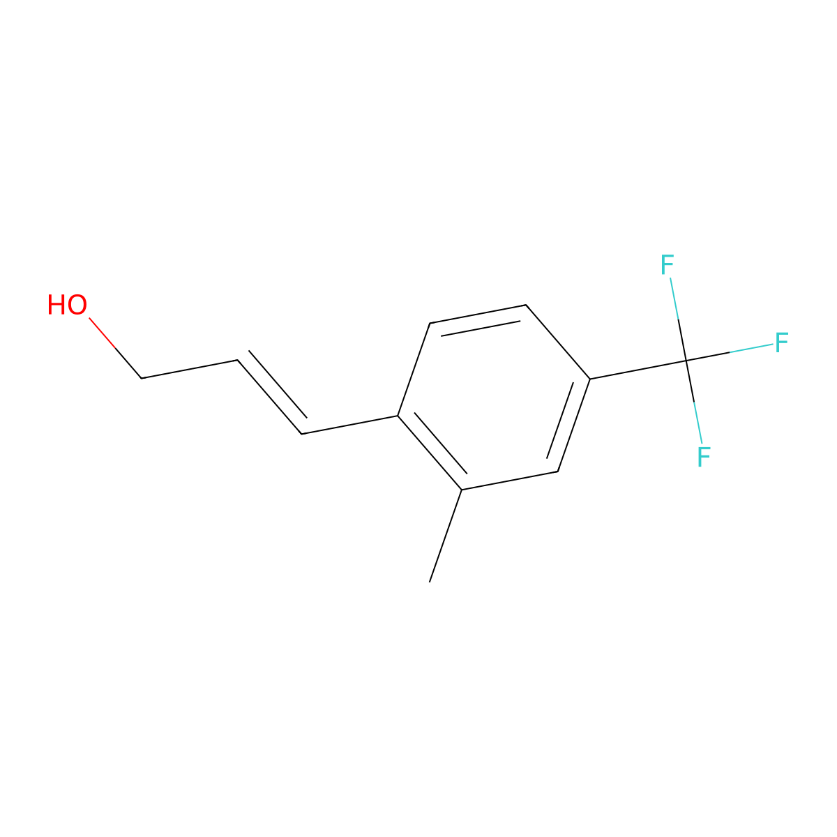 3-[2-Methyl-4-(trifluoromethyl)phenyl]prop-2-en-1-ol molecular structure, CAS 2229660-18-6