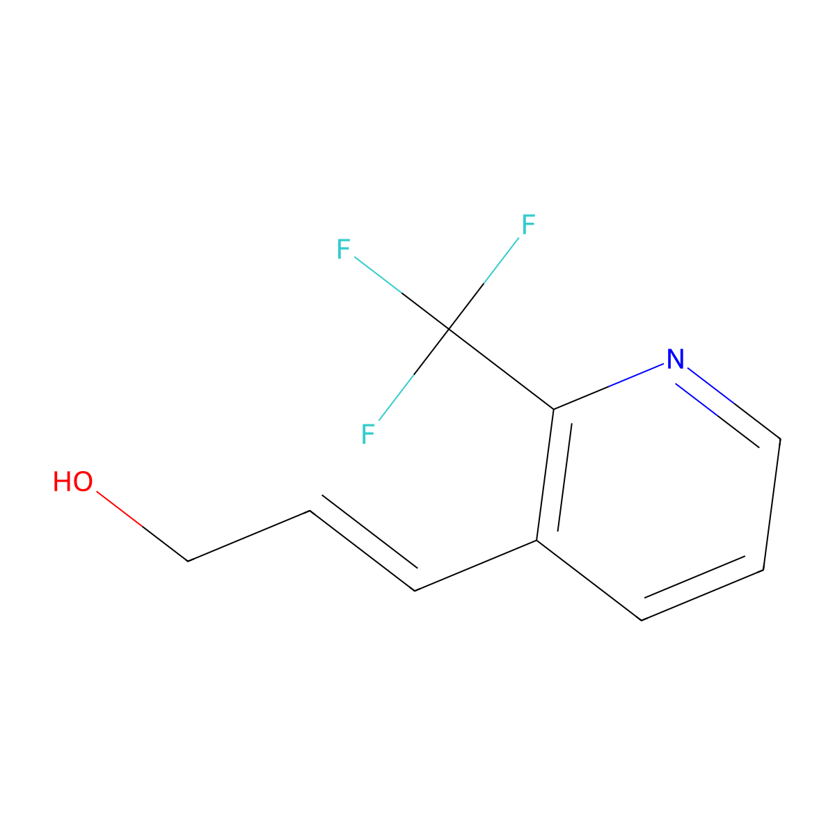 3-[2-(Trifluoromethyl)pyridin-3-yl]prop-2-en-1-ol molecular structure, CAS 2229661-15-6