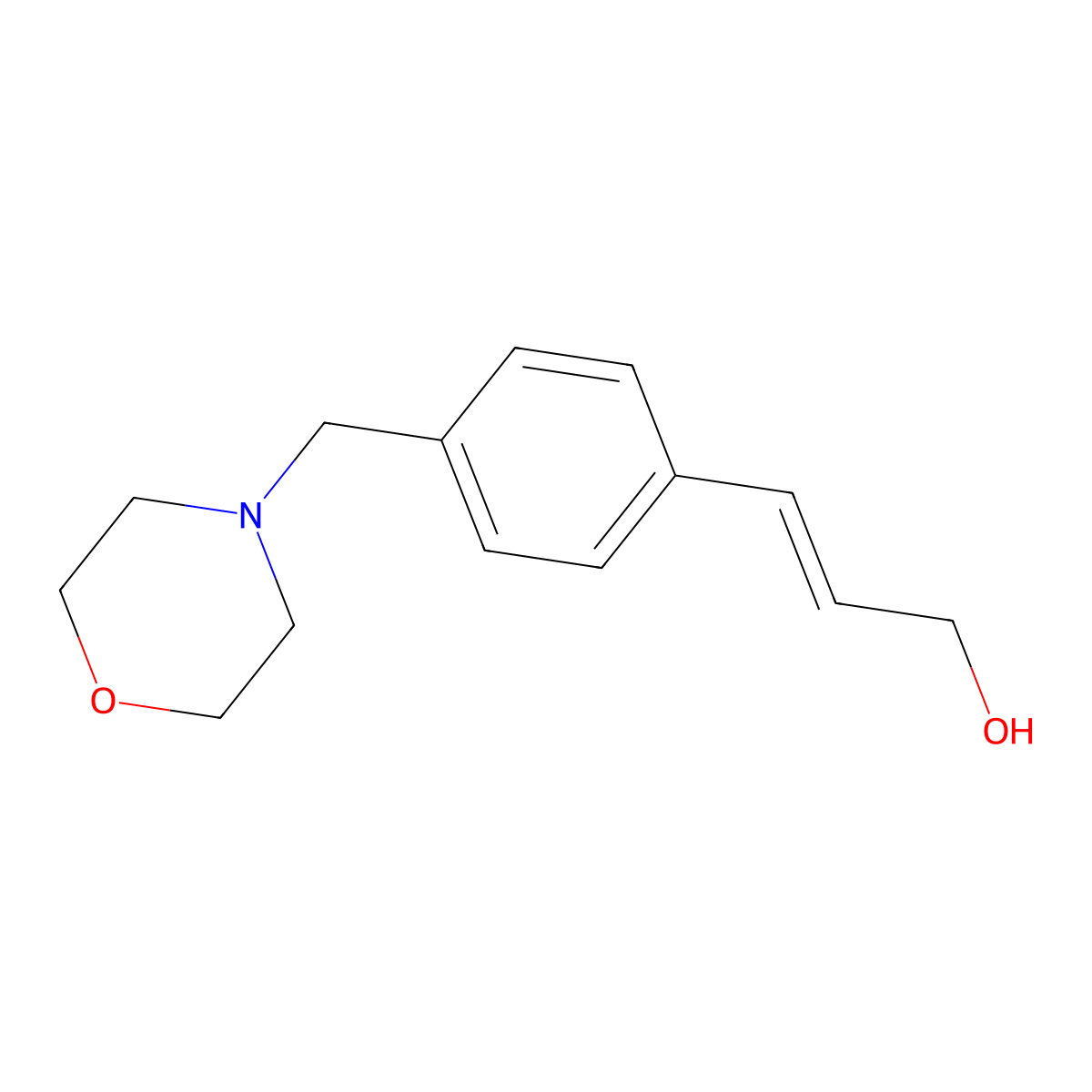 3-{4-[(Morpholin-4-yl)methyl]phenyl}prop-2-en-1-ol molecular structure, CAS 2229662-31-9