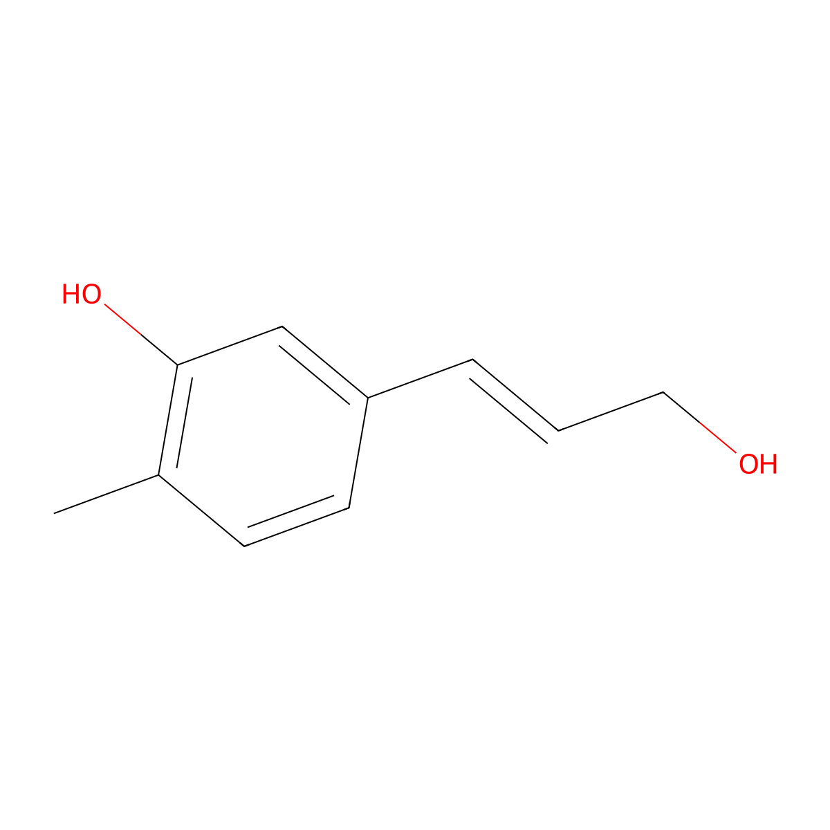 5-(3-Hydroxyprop-1-en-1-yl)-2-methylphenol molecular structure, CAS 2229663-71-0