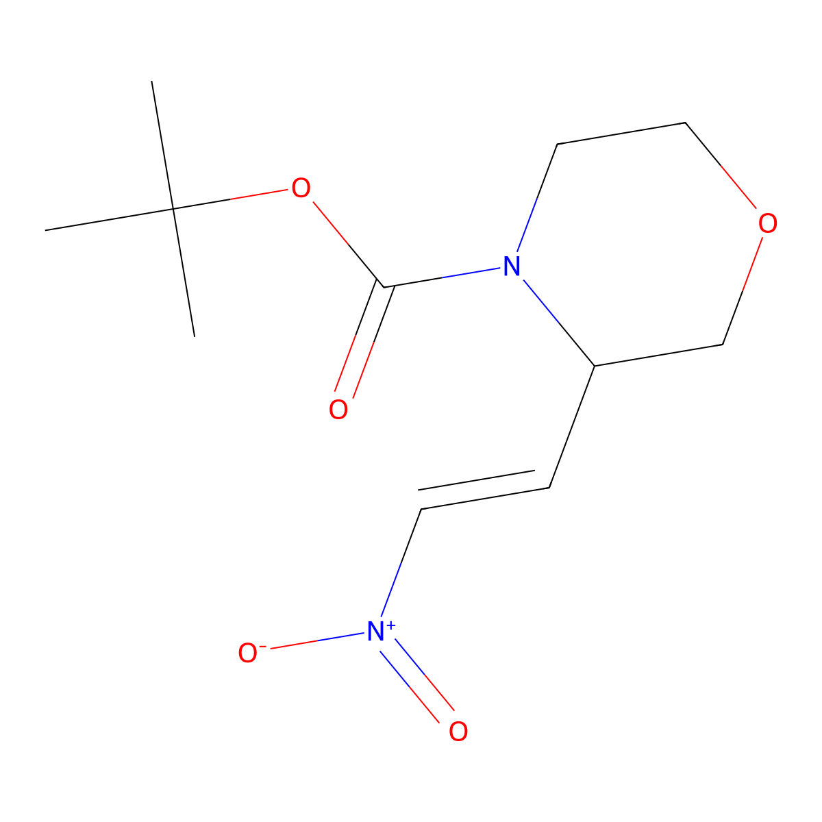 Tert-butyl 3-[(E)-2-nitroethenyl]morpholine-4-carboxylate molecular structure, CAS 2229668-47-5