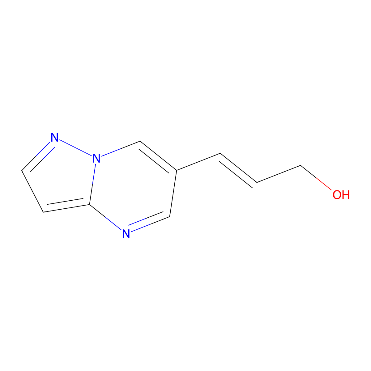 3-{Pyrazolo[1,5-a]pyrimidin-6-yl}prop-2-en-1-ol molecular structure, CAS 2229670-75-9