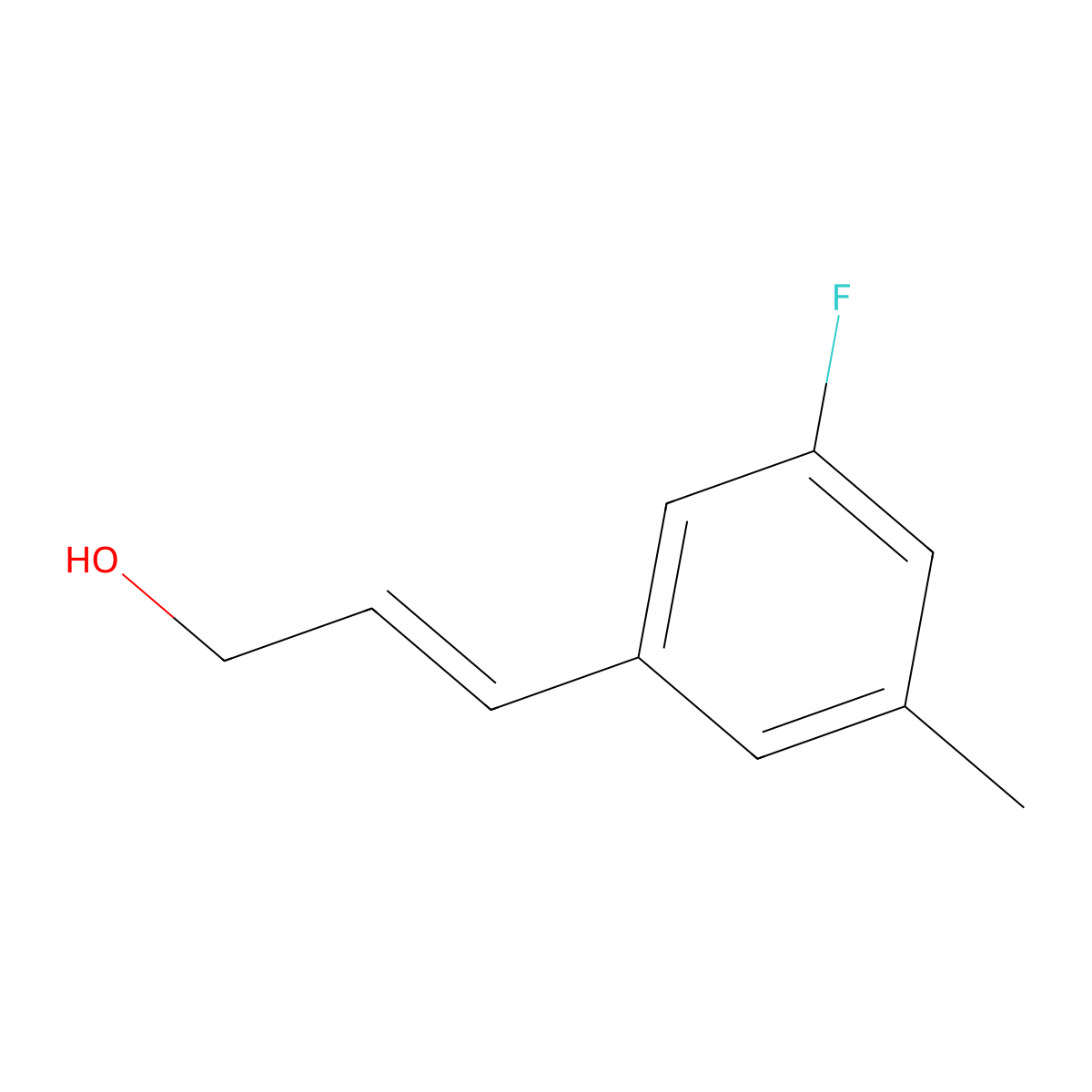 3-(3-Fluoro-5-methylphenyl)prop-2-en-1-ol molecular structure, CAS 2229671-41-2