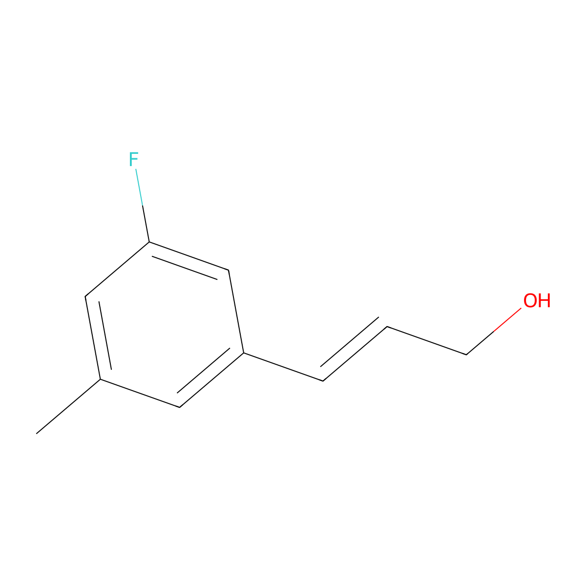 3-(3-Fluoro-5-methylphenyl)prop-2-en-1-ol molecular structure, CAS 2229671-41-2