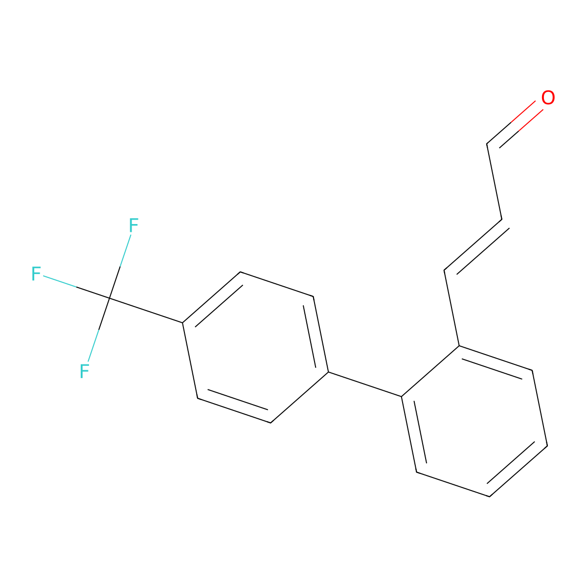 3-{2-[4-(Trifluoromethyl)phenyl]phenyl}prop-2-enal molecular structure, CAS 2229672-11-9