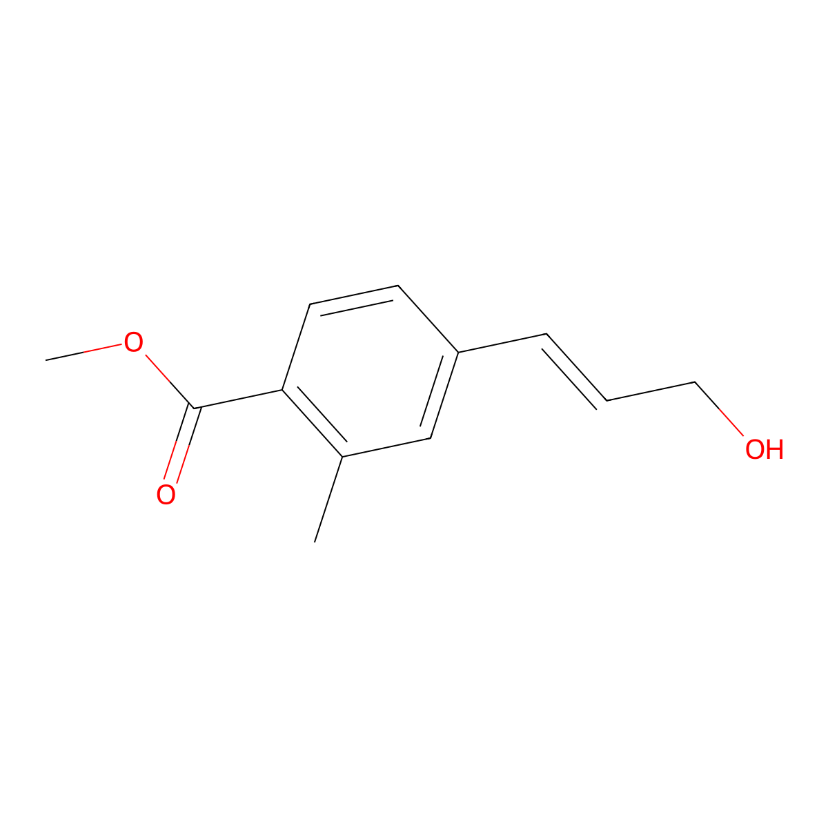 Methyl 4-(3-hydroxyprop-1-en-1-yl)-2-methylbenzoate molecular structure, CAS 2229679-34-7
