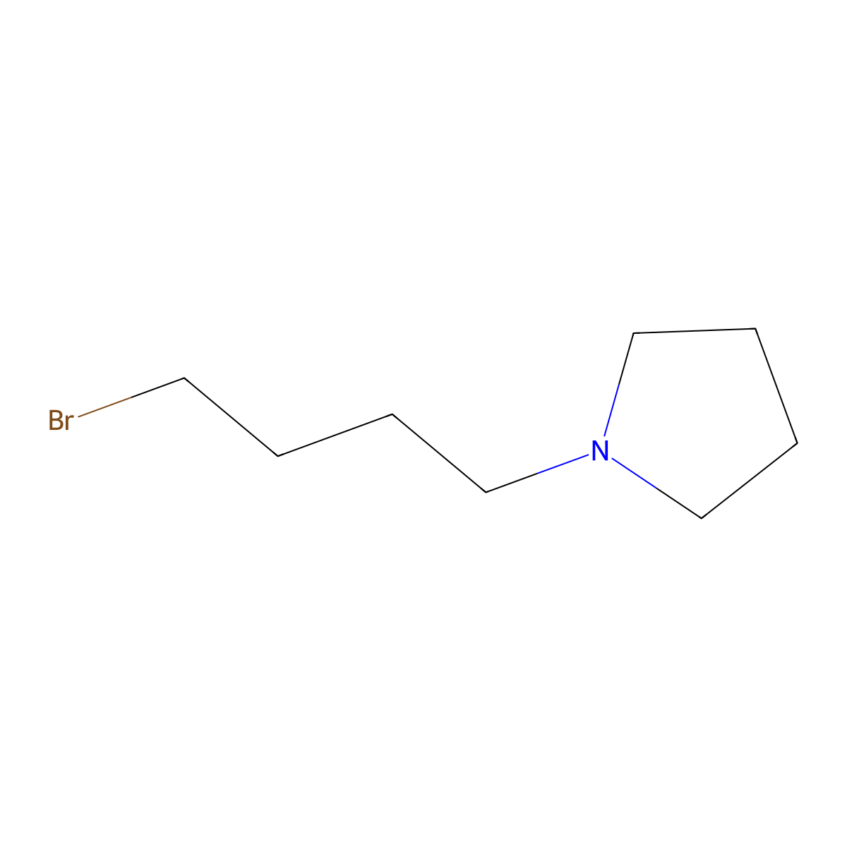 1-(4-Bromobutyl)pyrrolidine molecular structure, CAS 222968-70-9