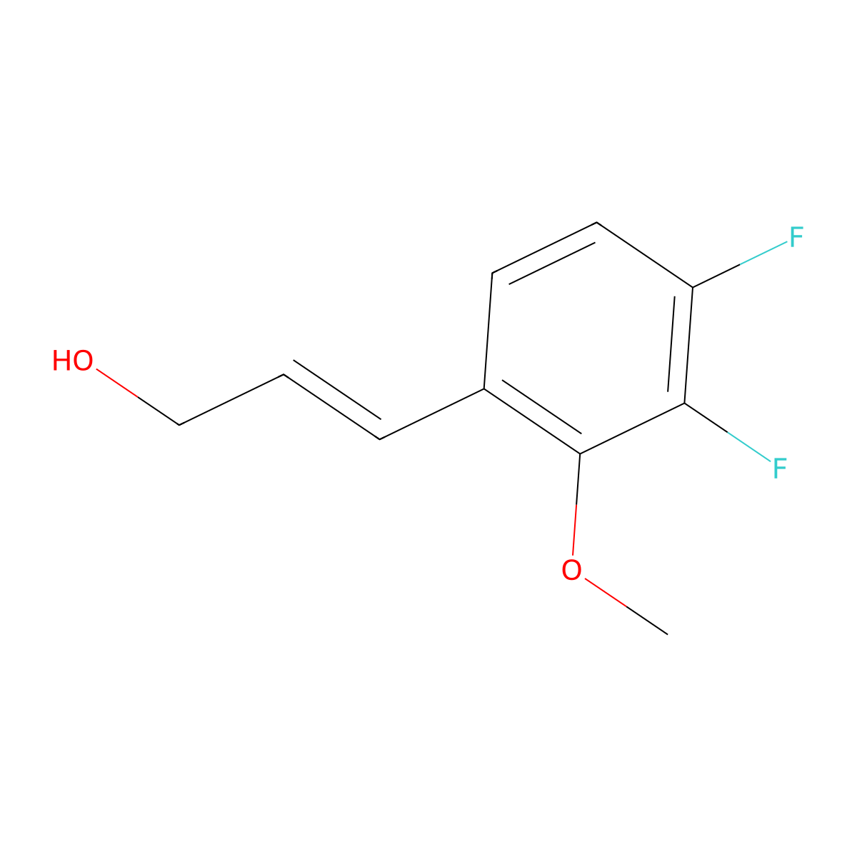 3-(3,4-Difluoro-2-methoxyphenyl)prop-2-en-1-ol molecular structure, CAS 2229682-09-9