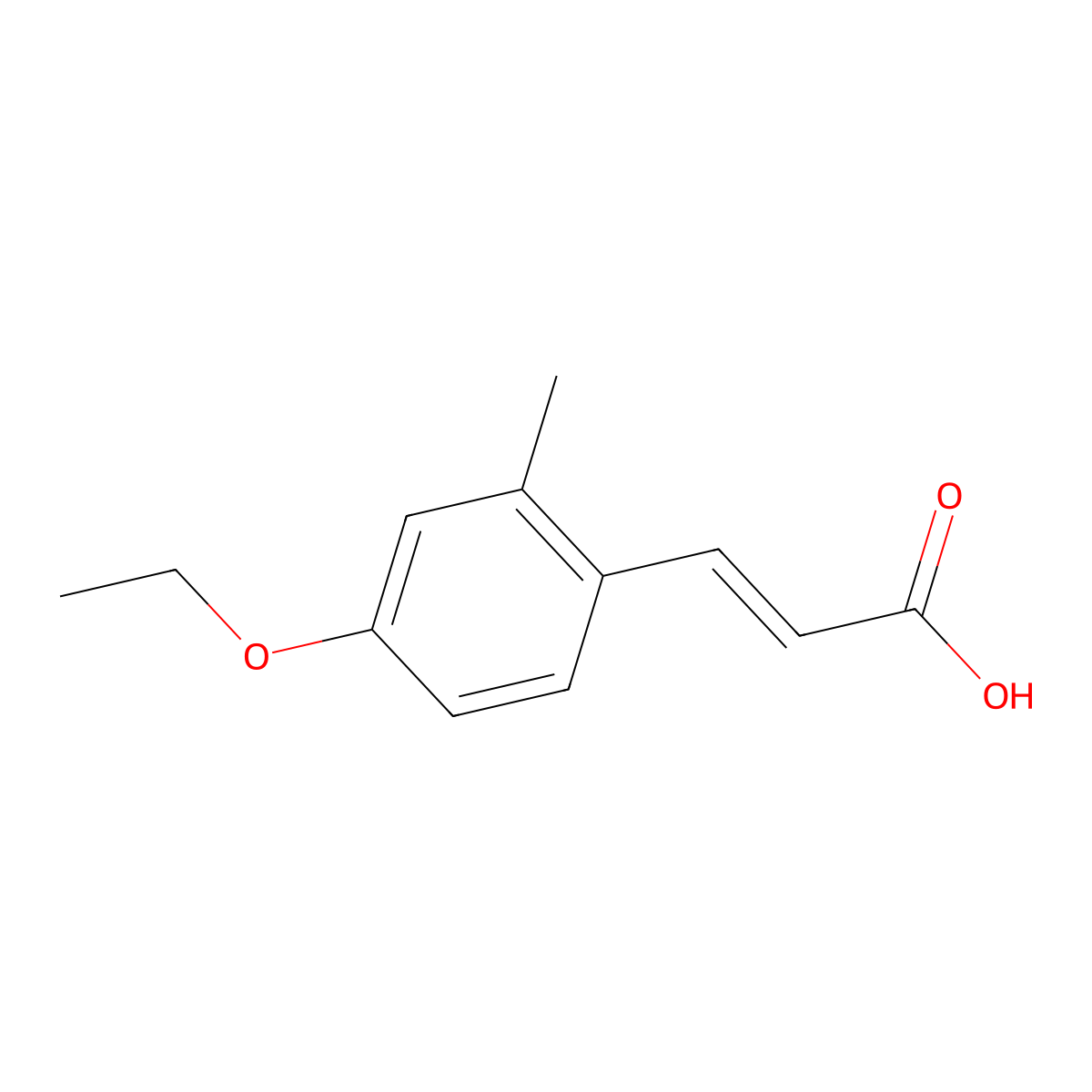 3-(4-Ethoxy-2-methylphenyl)prop-2-enoic acid molecular structure, CAS 2229682-79-3