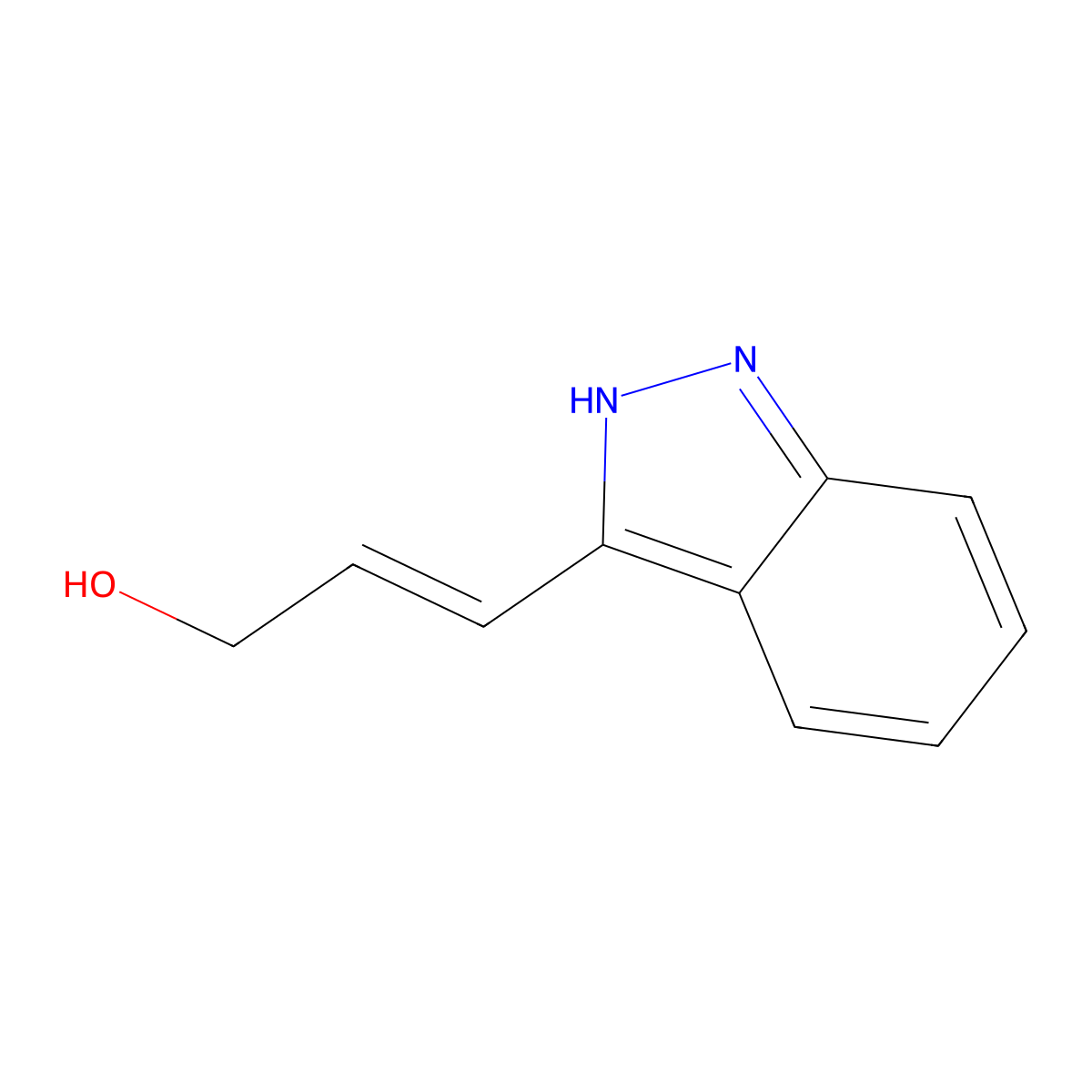 3-(1H-indazol-3-yl)prop-2-en-1-ol molecular structure, CAS 2229683-89-8