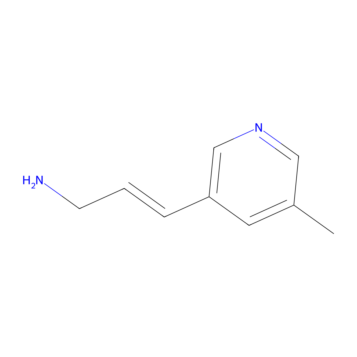 3-(5-Methylpyridin-3-yl)prop-2-en-1-amine molecular structure, CAS 2229685-59-8