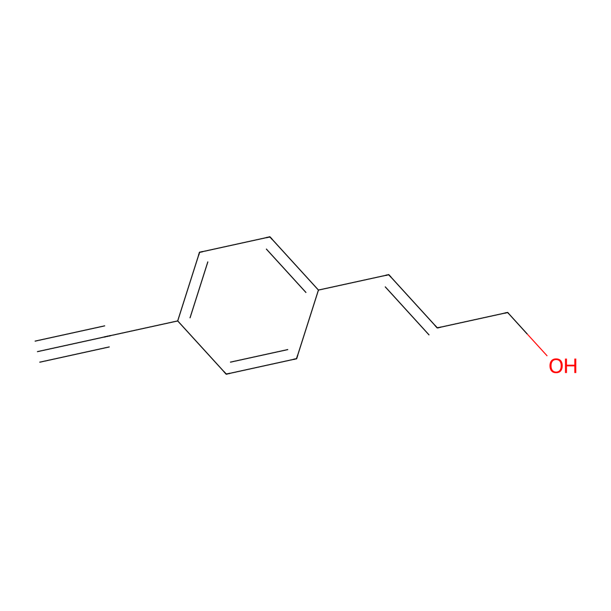 3-(4-Ethynylphenyl)prop-2-en-1-ol molecular structure, CAS 2229686-22-8