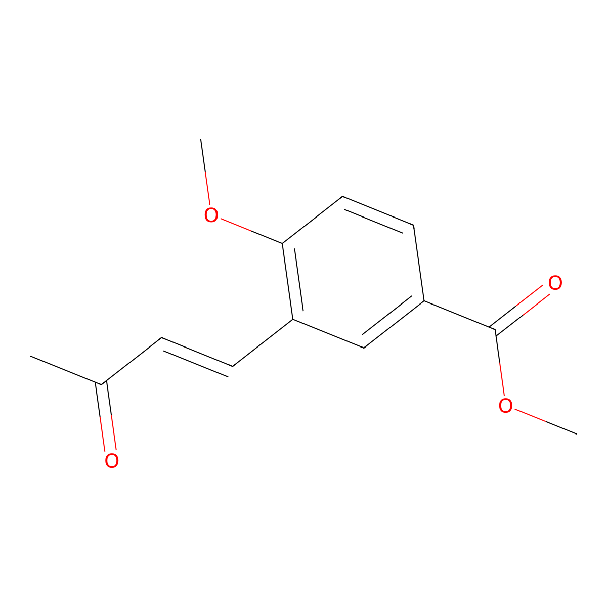 Methyl 4-methoxy-3-(3-oxobut-1-en-1-yl)benzoate molecular structure, CAS 2229687-79-8