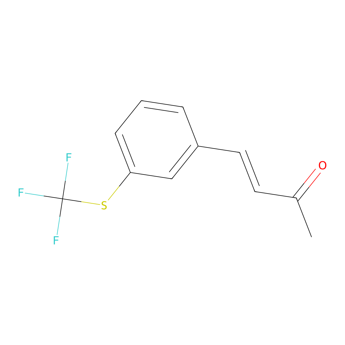 4-{3-[(Trifluoromethyl)sulfanyl]phenyl}but-3-en-2-one molecular structure, CAS 2229688-26-8