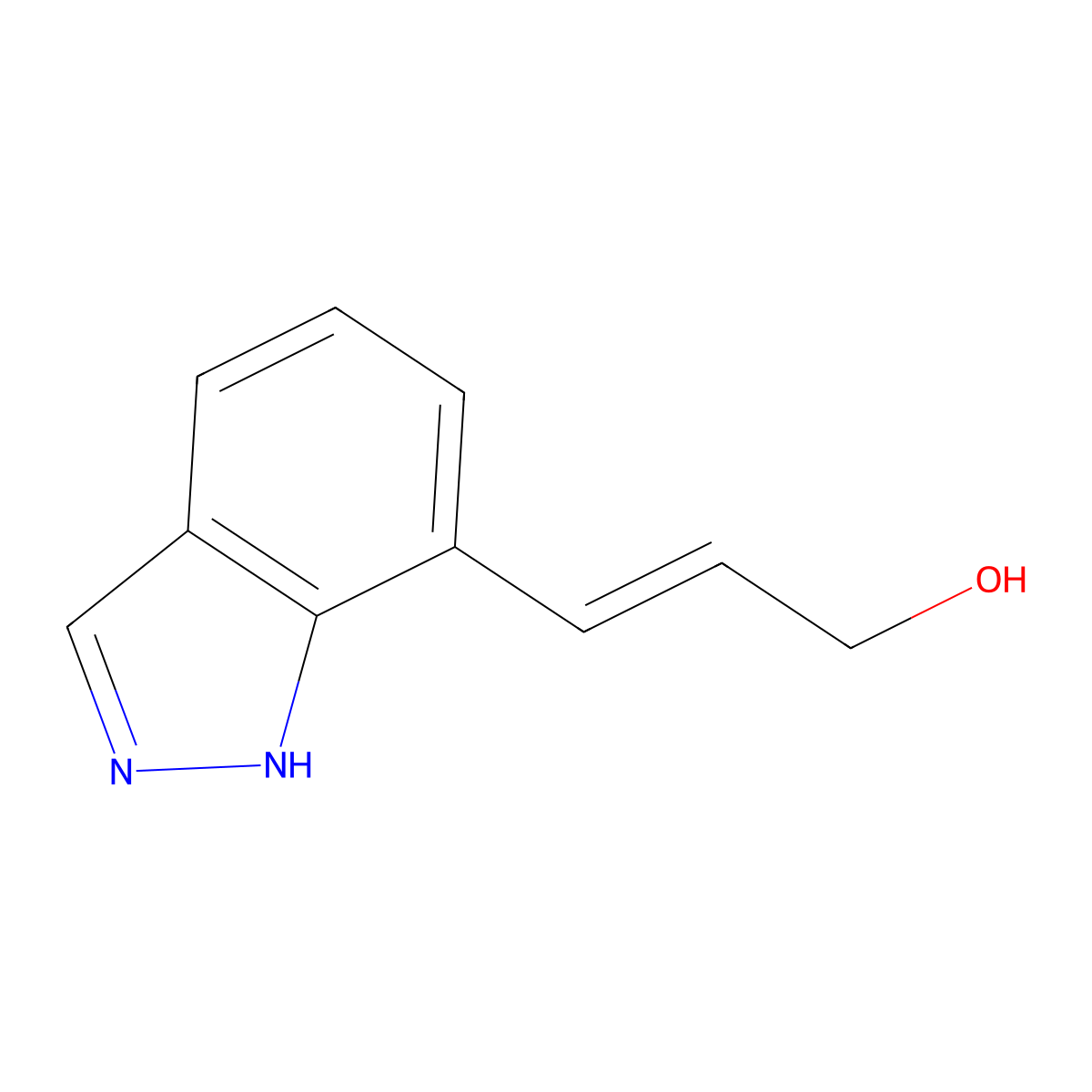 3-(1H-indazol-7-yl)prop-2-en-1-ol molecular structure, CAS 2229690-90-6
