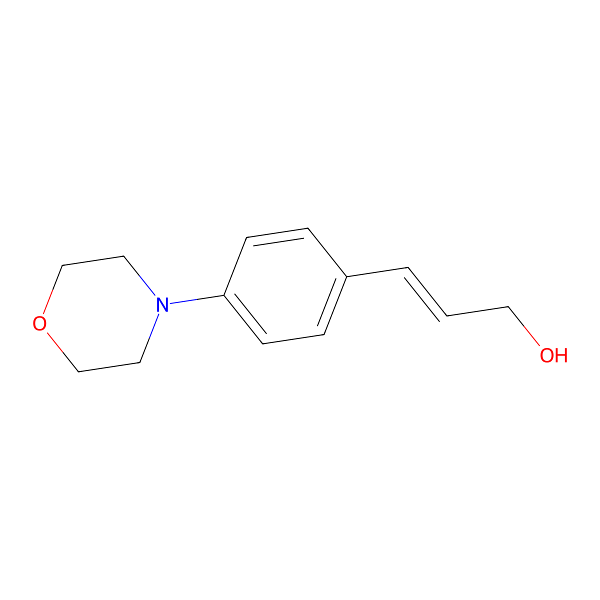 3-[4-(Morpholin-4-yl)phenyl]prop-2-en-1-ol molecular structure, CAS 2229694-18-0