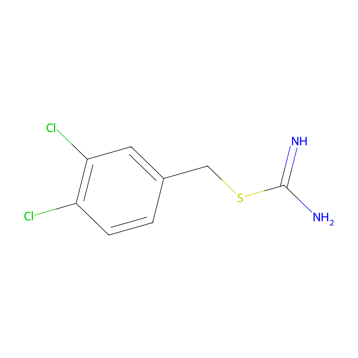 S-(3,4-dichlorobenzyl)isothiourea molecular structure, CAS 22297-13-8
