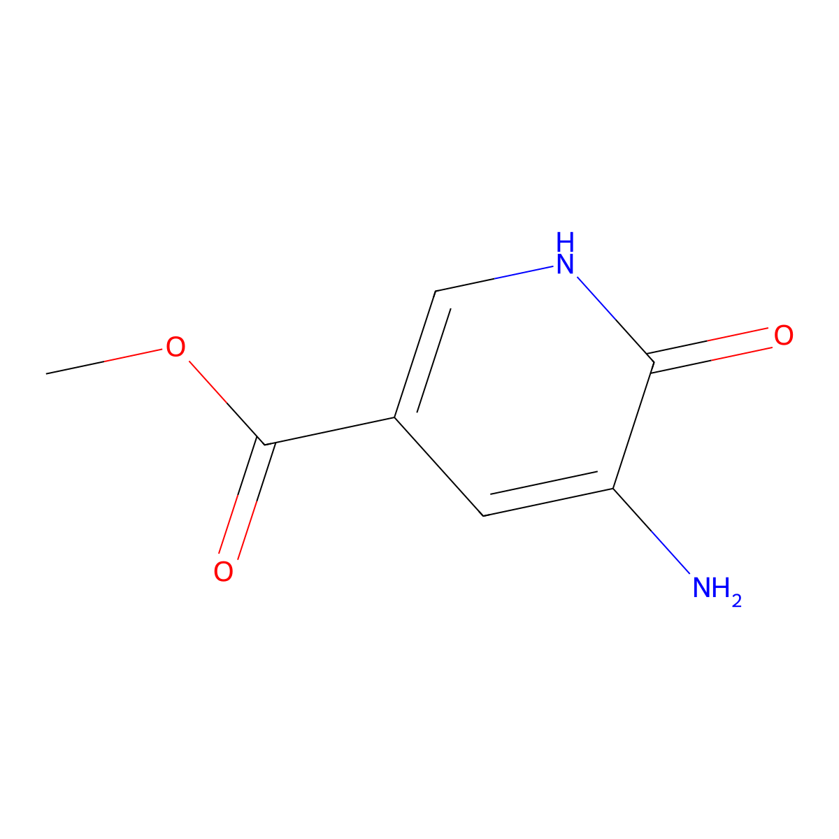 Methyl 5-amino-6-oxo-1,6-dihydropyridine-3-carboxylate molecular structure, CAS 222970-60-7