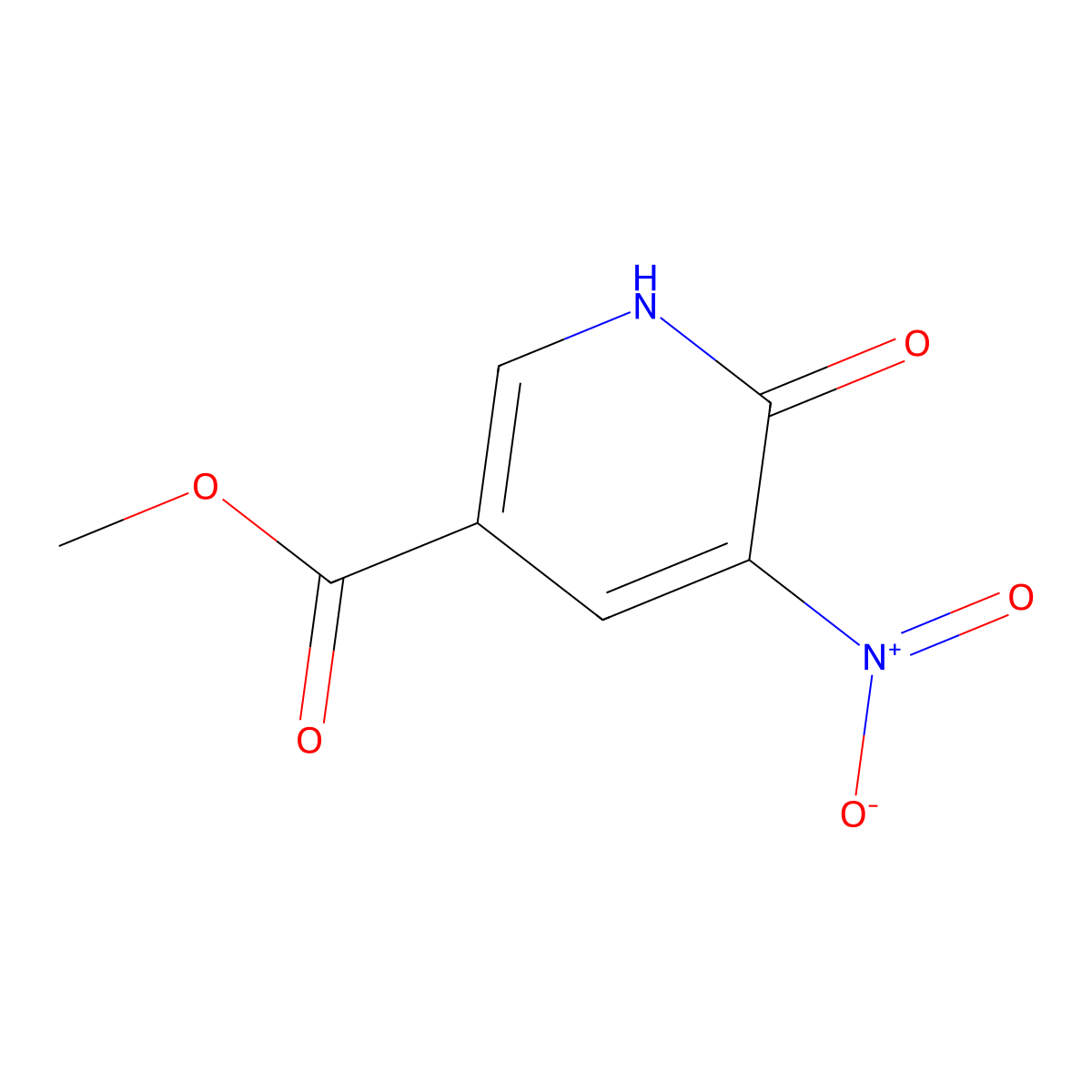 Methyl 6-hydroxy-5-nitronicotinate molecular structure, CAS 222970-61-8