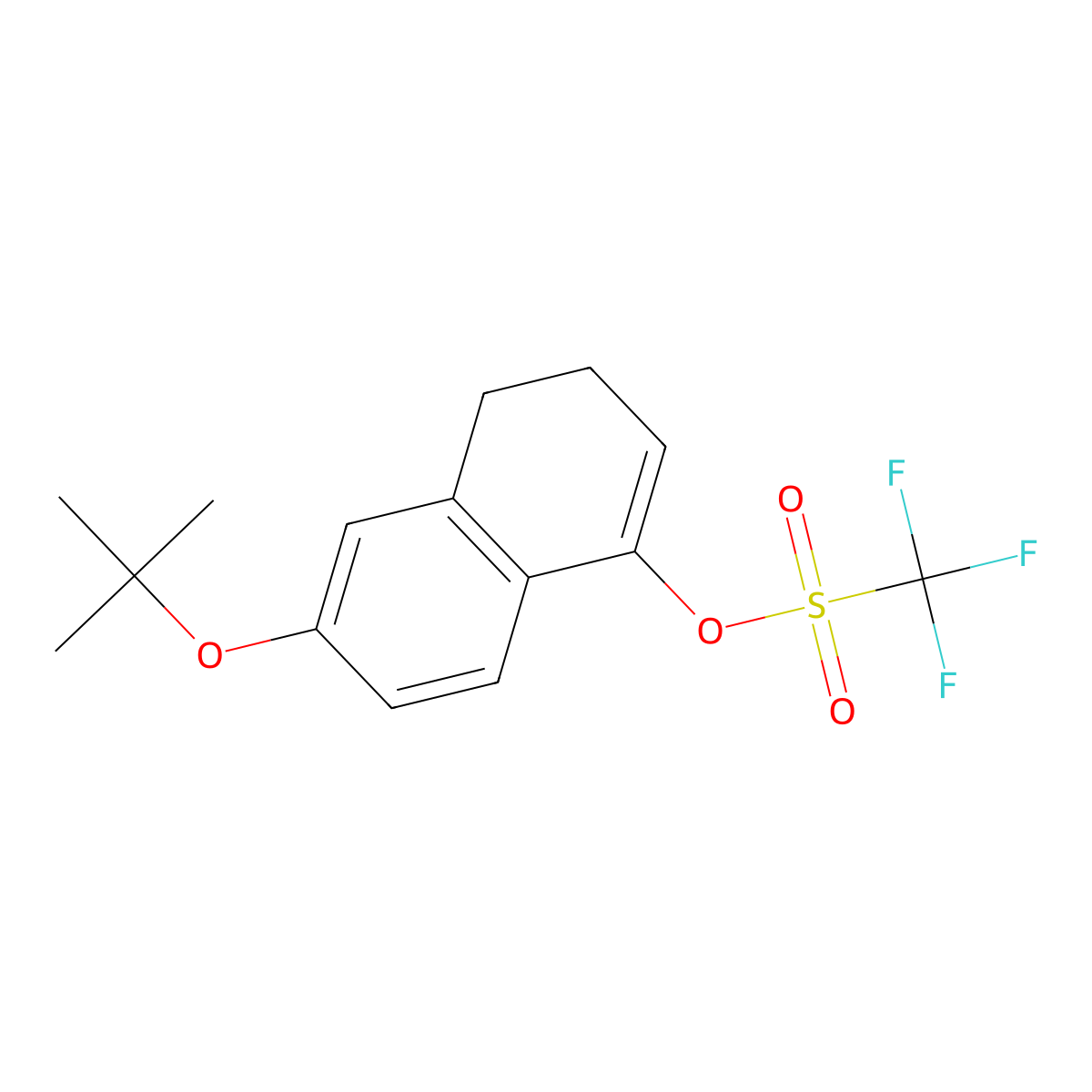 6-(Tert-butoxy)-3,4-dihydronaphthalen-1-yl trifluoromethanesulfonate molecular structure, CAS 2229713-83-9
