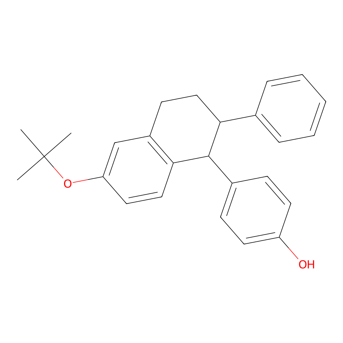 4-((1R,2S)-6-(tert-Butoxy)-2-phenyl-1,2,3,4-tetrahydronaphthalen-1-yl)phenol molecular structure, CAS 2229713-95-3