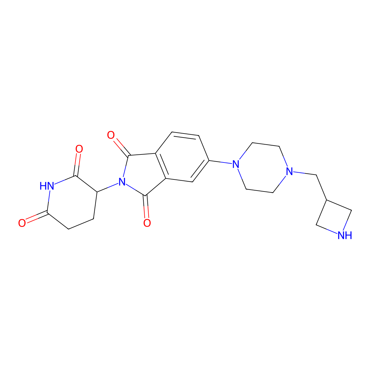 5-(4-(Azetidin-3-ylmethyl)piperazin-1-yl)-2-(2,6-dioxopiperidin-3-yl)isoindoline-1,3-dione molecular structure, CAS 2229717-78-4
