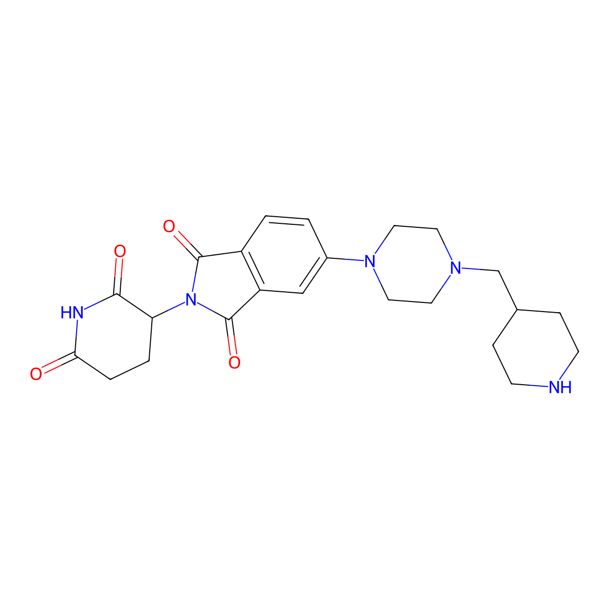 Pomalidomide 5'-piperazine-4-methylpiperidine molecular structure, CAS 2229725-28-2