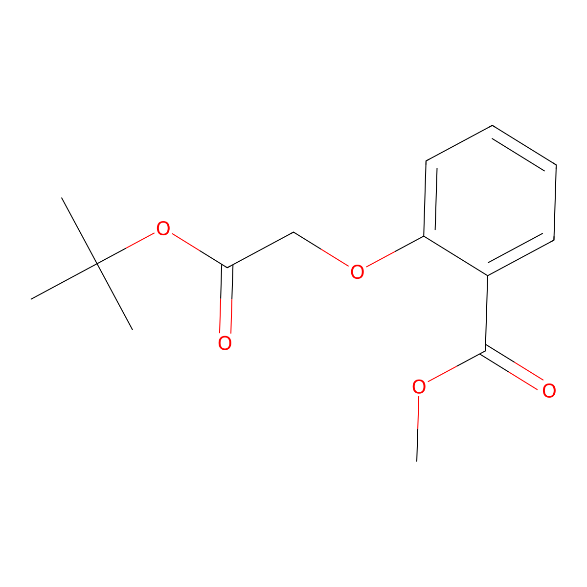 Methyl 2-(2-(tert-butoxy)-2-oxoethoxy)benzoate molecular structure, CAS 2229774-95-0