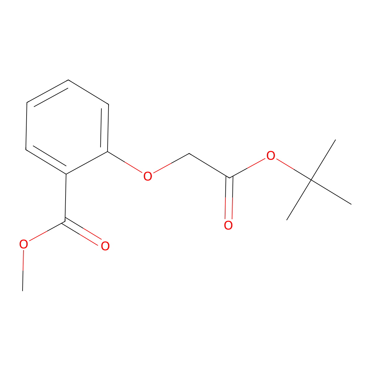 Methyl 2-(2-(tert-butoxy)-2-oxoethoxy)benzoate molecular structure, CAS 2229774-95-0