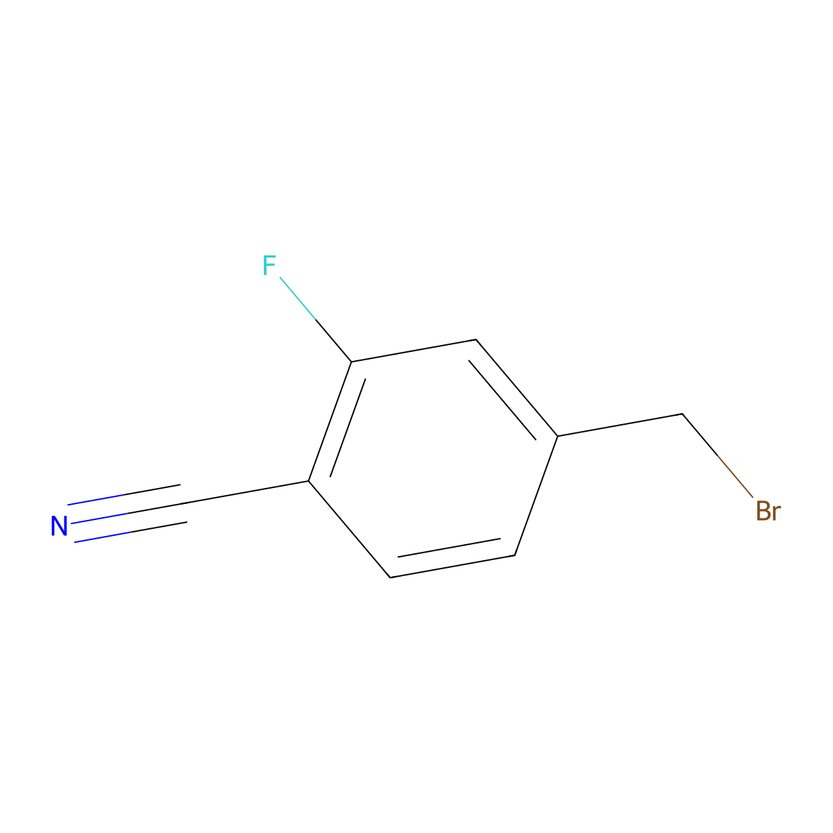 4-Cyano-3-fluorobenzyl bromide molecular structure, CAS 222978-03-2