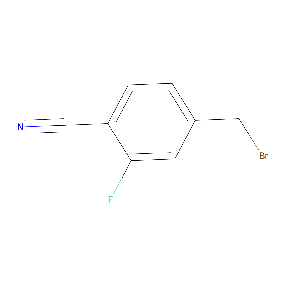 4-Cyano-3-fluorobenzyl bromide molecular structure, CAS 222978-03-2